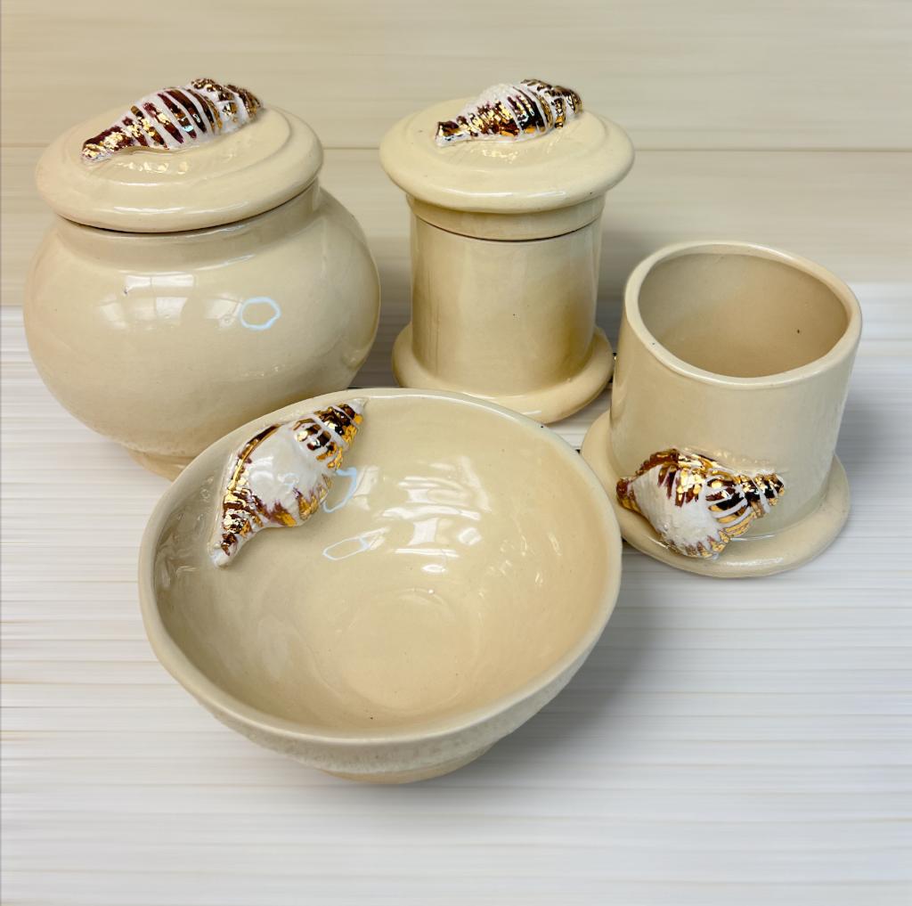 Bathroom set (handmade porcelain)